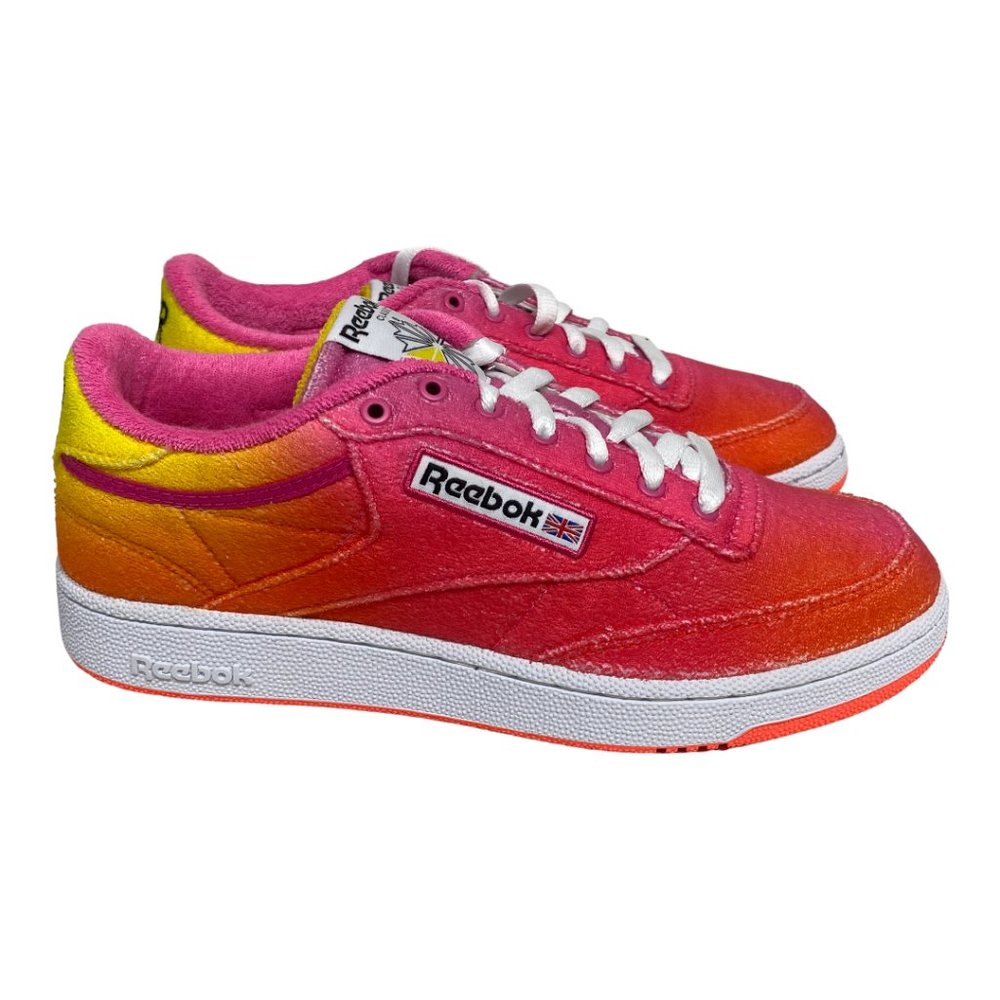 REEBOK Men's Daniel Moon x Club C 85 'Atomic Pink Alert Yellow' Size 9 NEW